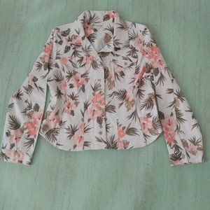 Tanzara Floral White Jacket - Size PM NOWT